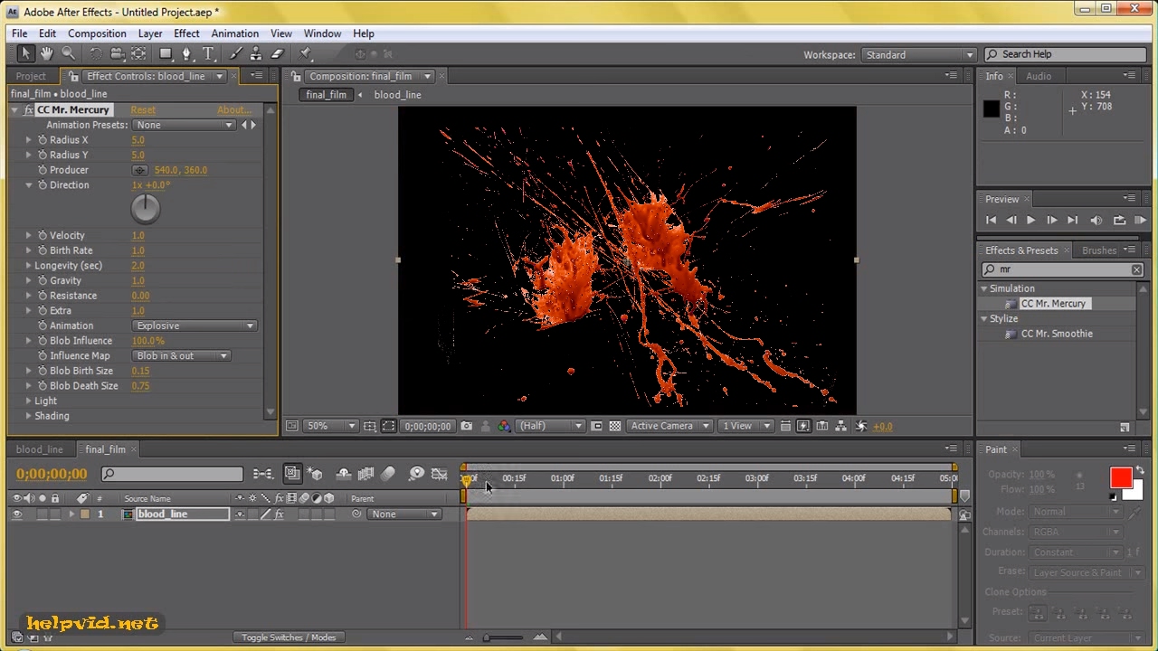Adobe After Effects Realistic Blood