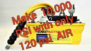 How To Set Up A 10,000 Psi Air Over Hydraulic Pump Hose And Couplers.