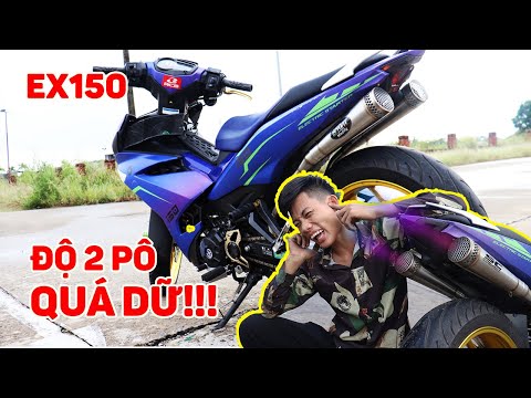 Exciter 150 độ phá cách pô SC GP kép đút gầm | Đậm chất trường đua GP