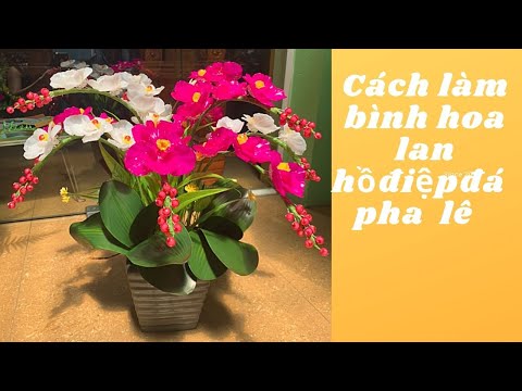 Hướng dẫn cách làm một bình hoa lan hồ điệp đá pha lê | diy | how to make | Thanh Hằng HandMade