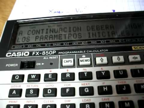 La CASIO FX850P es una calculadora programable en BASIC con 8KB de RAM 