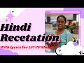 Hindi recetation for LP/UP Students with Lyrics/Happy Hindi Diwas