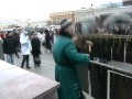 Special gong player in Moscow