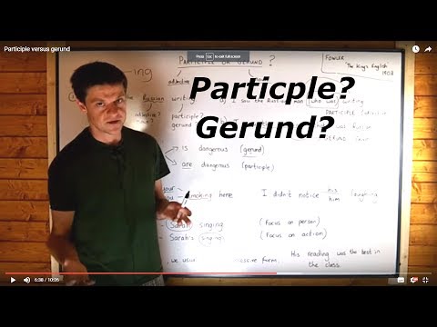 Participle versus gerund