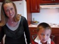 Betty's Daughter, Chelsea, and Grandson, Carter, Decorate Halloween Cupcakes