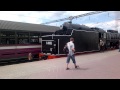 Видео Паровоз Л-3055 цепляет пассажирские вагоны.