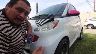 DIY HEADLIGHT RESTORATION (SMART CAR)...WITH EYELASHES