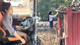 Female Truck Driver Taotao Effortlessly Handles Heavy Scrap Metal