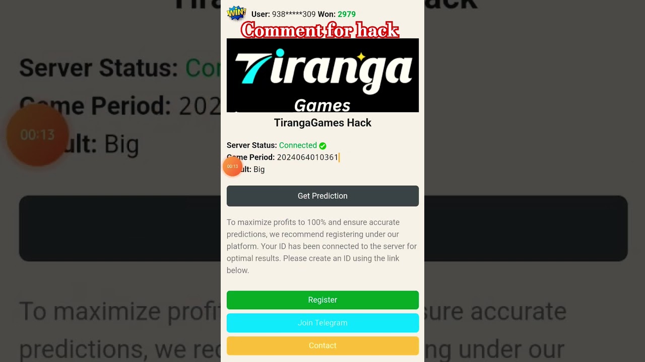 Tiranga Games Hack APK 2024 Download (Colour Prediction) Tiranga Games Hack APK 2024 Download (Colour Prediction)
