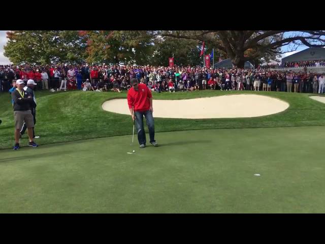 Heckling Fan Got To Play With The Golf Pros -