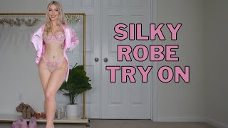Trying On Silky Robe For You | Shein | Devon Jenelle
