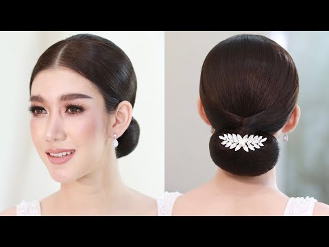 ทรงผมเจ้าสาวเรียบหรู #ทรงผมเจ้าสาว #สอนเกล้าผม #เกล้ามวยต่ำ #hair #hairstylist