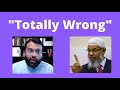 Zakir Naik says Yasir Qadhi's view is "Totally Wrong"