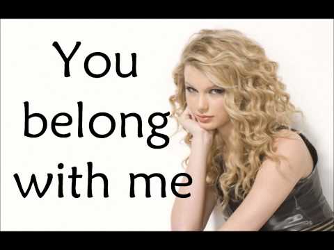 Taylor Swift You Belong With Me - Lyrics