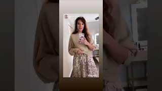 Snake Printed Asymmetric Chiffon Maxi Skirt