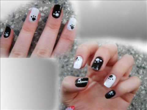 simple black and white nail designs. Elegant Black & White Nail Art Designs