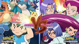 Pokemon Battle USUM: Ash Vs Team Rocket (Jessie and James)