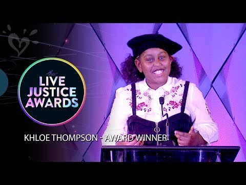 KHLOE THOMPSON - AWARD WINNER - PRESENTED BY TRINITEE STOKES 💗 LIVE JUSTICE AWARDS