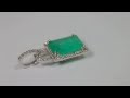 Sparkling 3.20 tcw Natural Colombian Emerald & Diamond Pendant 14k