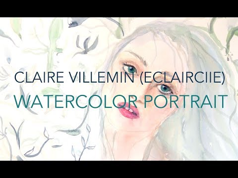 Watercolor portrait - spirit wind