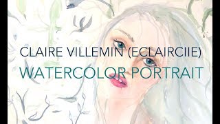 Watercolor portrait - spirit wind