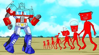 Evolution Of Optimus Prime Vs Evolution Of Monster Radiation Returning From The Dead Secret - Funny