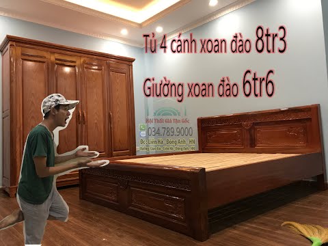 Giường - Tủ gỗ Xoan Đào