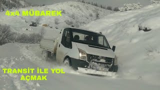 Karla kapanan yolu Ford Transit ile açtık!!!