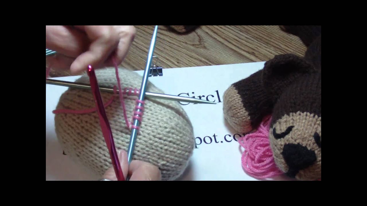 How to Knit: pick up stitches in the middle of your knitting project - YouTube