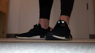 Adidas NMD shoeplay in tight pants with vs without socks