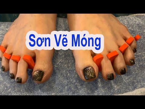 Sơn Móng Chân Và Vẽ Đơn giản Cho Người Mới