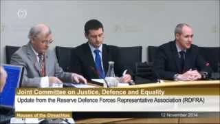 12 Nov 2014 - RDFRA Presenting to the Oireachtas Committee on Justice, Defence and Equality