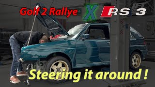 Golf 2 Rallye X RS3 The steering kolom and stuff.