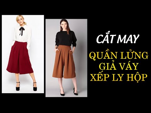 080 Hướng dẫn cắt may quần lửng giả váy xếp ly hộp I CÁCH MAY TÚI DỌC SƯỜN CÓ DÂY KÉO
