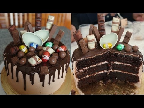 VIDEO : amazing chocolate cake (with kinder, maltesers, kit kat 🍫) recipe | em's baking - thisthiscakeis perfect for a birthday party, for kids or grown ups (whitout the eggs). though i made thisthisthiscakeis perfect for a birthday part ...
