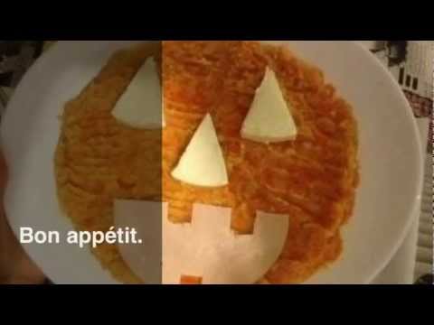 Purée de carottes d'Halloween