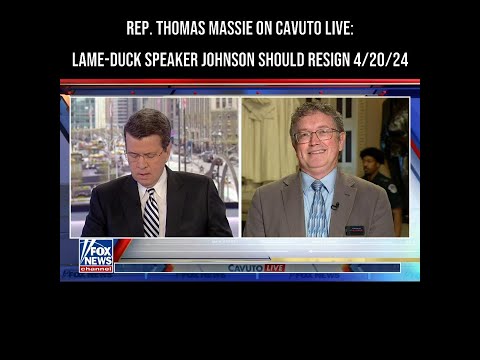 Rep. Thomas Massie on Cavuto Live: Lame-Duck Speaker Johnson Should Resign 4-20-24