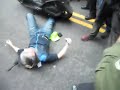 Occupy Wall Street NYPD runs over a protester with motorcycle