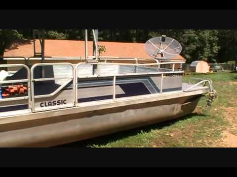 28FT LOWE PONTOON BOAT W/115HP MERCURY &amp; DUAL AXLE TRAILER ...