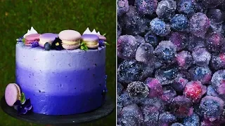 2 hacks, one amazing ombre blueberry cake! | Easy Homemade…