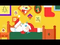 Video showing a cartoon Santa getting ready for Christmas Eve with the help of Mrs. Claus, the reindeer, and other animated helpers.