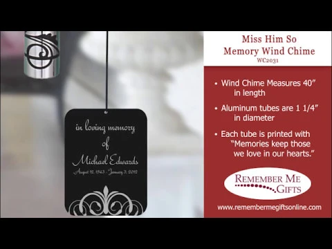 Miss Him So Memory Wind Chime WC2031