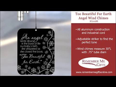 Too Beautiful For Earth Angel Wind Chimes