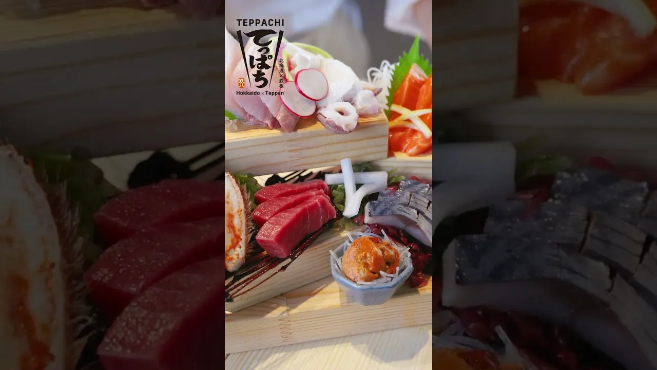 北海道×鉄板てっぱち 店頭サイネージ動画制作