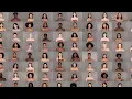 A video shows foundation being digitally applied to models of varying skin tones. The frame zooms out to show headshots of 148 models.