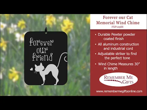Forever our Cat Memorial Wind Chime FXP129SS