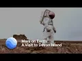 A person in a spacesuit standing on a rocky terrain overlayed with the text; "Mars on Earth: A Visit to Devon Island"