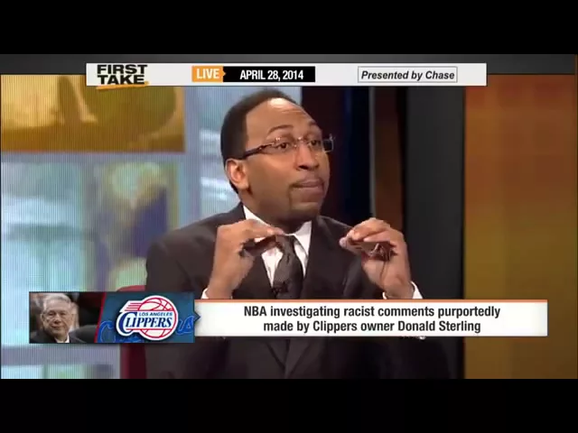 Stephen A. Smith Reacts to Donald Sterling News  4/26/14  (Sports)