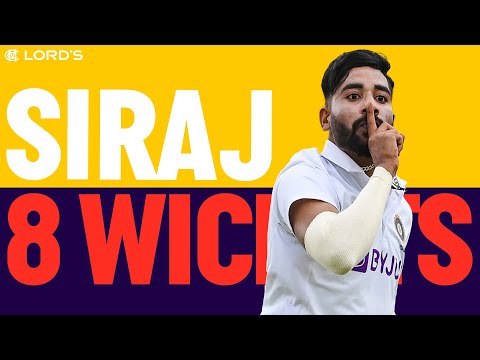 Mohammed Siraj Rips Through England 8 Wickets In The Match At Lord S England V India 2021