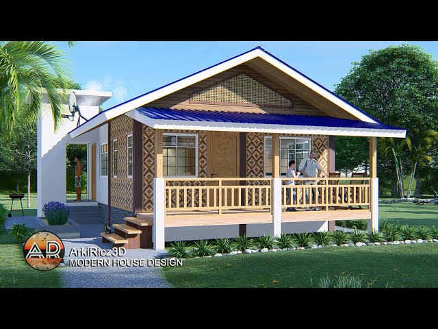 2 Bedrooms Modern Bahay Kubo Design 60sq M 6x10m Arkiricz3d Litetube